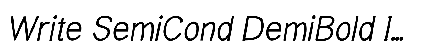 Write SemiCond DemiBold Italic